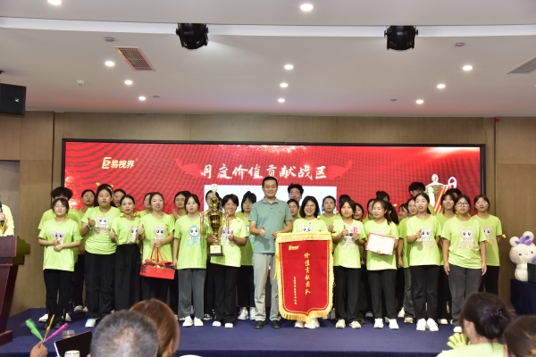 易視界2023年8月月度價值貢獻戰(zhàn)區(qū)獲得者上臺領(lǐng)獎